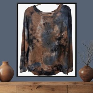 BOGO! Tie-Dye Sweatshirt in Brown and Blue